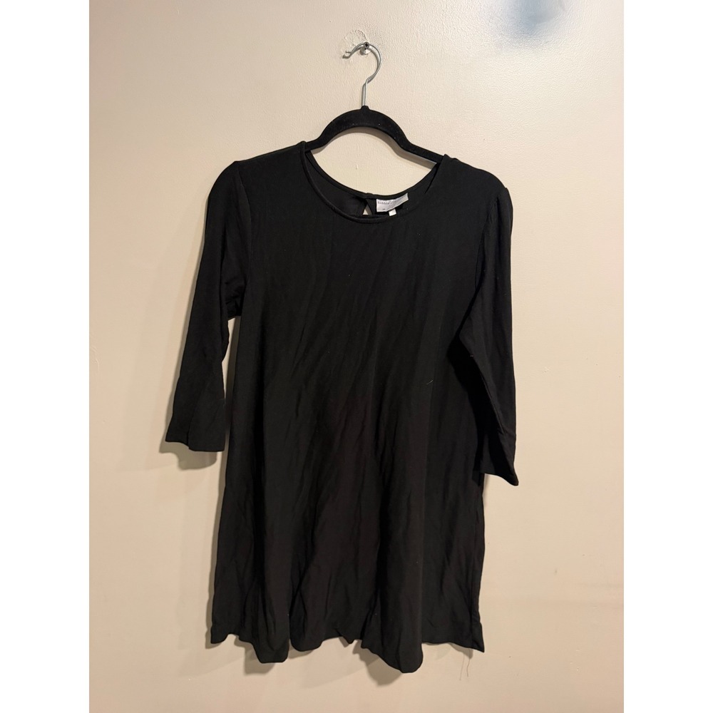 Bobbie Brooks Womens Black Long Sleeve Keyhole Back Tunic Top Size M